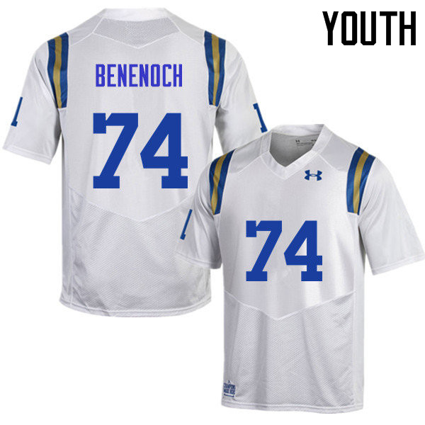 Youth #74 Caleb Benenoch UCLA Bruins Under Armour College Football Jerseys Sale-White - Click Image to Close